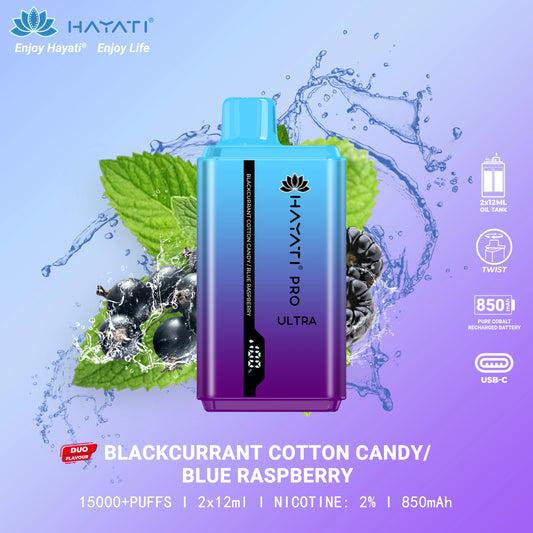 Hayati Pro Ultra Blackcurrant Cotton Candy | Blue Raspberry