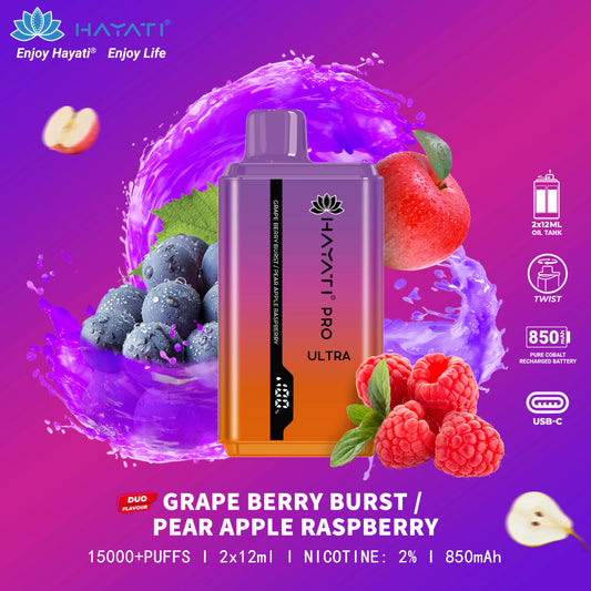 Hayati Pro Ultra Grape Berry Burst / Pear Apple Raspberry