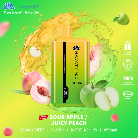Hayati Pro Ultra Sour Apple / Juicy Peach