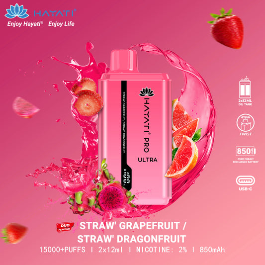 Hayati Pro Ultra Strawberry Grapefruit | Strawberry Dragonfruit